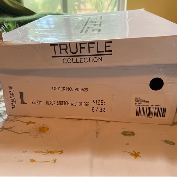 ASOS Kiley Black Stretch Knee High Boots - Picture 4 of 4